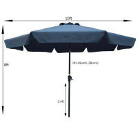 Arlmont & Co. Beauvoir 10' Beach Umbrella