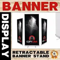 Retractable Banner Stand | Includes 33x81 Banner | Pop-Up Banner Display Printing Services | CANADA&#39;S BEST PRICE!