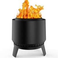 linor Smokeless Fire Pit, 20 in Wood Burning Fire Pit with Removable Ash Pan and Carry Bag