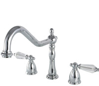 Kingston Brass KB1791WLLLS 8 to 16 Widespread Kitchen Faucet Less Sprayer, 8-1/4 in Spout Reach, Chrome (FREE SHIPPING)