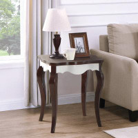 Wildon Home® Braeden Walnut And White Rectangular End Table