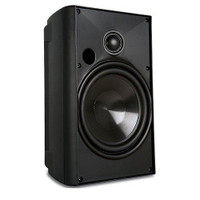 PROFICIENT AW525BLK Outdoor Speaker with 5-1/4 Polypropylene Woofer and 1 Pivoting Supernil Tweeter, Pair, Black