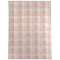 KAVKA DESIGNS PLAID WEAVE PINK Indoor Floor Mat By Becky Bailey
