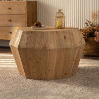 Union Rustic Octagonal Wooden American Retro Style Coffee Table