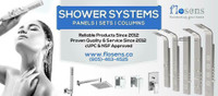 shower Panels, Shower systems, shower columns, shower set,  Life time warranty. Premium Grade
