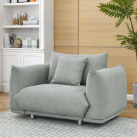 Latitude Run® 50.75" One-seat sofa upholstered armchair single sofa with 1pillow