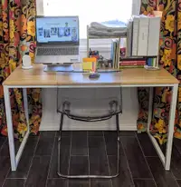 Home Office Computer Desk Large Study Writing Metal Table Dining
