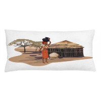 East Urban Home African Indoor / Outdoor Lumbar Pillow Cover