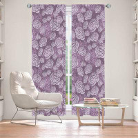 East Urban Home Lined Window Curtains 2-panel Set for Window Size by Metka Hiti - Flower Field Purple