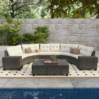 Latitude Run® Latitude Run®,Terrace U-Shaped Module Group Lounge Sofa