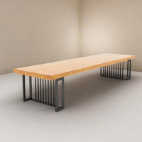 PEPPER CRAB Modern simple pine rectangular large dining table