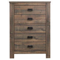 Millwood Pines Frederick 5-drawer Chest Weathered Oak