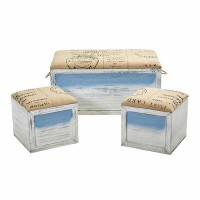 Rosecliff Heights Chatmon  Solid Wood Flip top Storage Bench