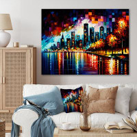 Red Barrel Studio Colourful City In Vancouver II - Cityscapes Canvas Wall Art