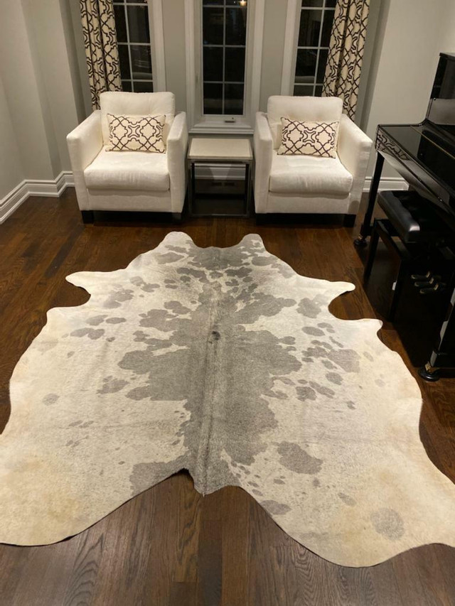 Cowhide rug real, natural, genuine, large cow skin rugs free shipping cow hyde in Rugs, Carpets & Runners in Ontario