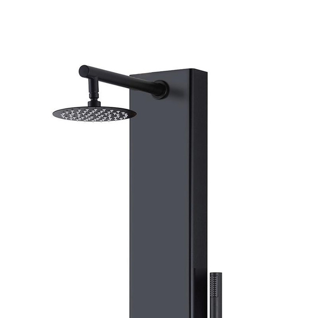Stainless Steel in a Matte Black Finish, Sedan Thermostatic Valve.  Shower Panel 57 Inch H   BSQ in Plumbing, Sinks, Toilets & Showers - Image 2