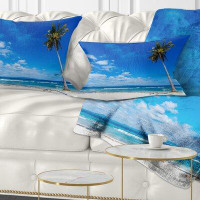 Made in Canada - East Urban Home Seascape Calm Summer Vacation Beach Philippines Lumbar Pillow