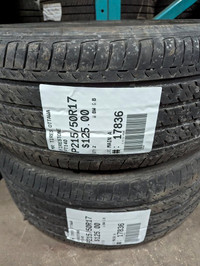 P215/50R17 215/50/17  FIRESTONE FT140 ( all season summer tires ) TAG # 17836