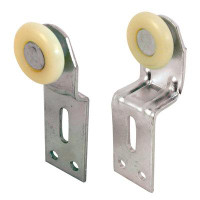 Prime-Line Sliding Closet Door Roller Kit, 1 In. Wheel Diameter, Convex (Round) Edge Plastic, Stamped Steel Construction