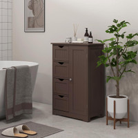 Bathroom Cabinet 22" x 11.8" x 32.7" Brown