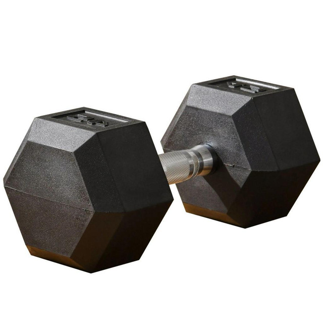 45LBS RUBBER DUMBBELLS WEIGHT DUMBBELL HAND WEIGHT BARBELL FOR BODY FITNESS TRAINING FOR HOME OFFICE GYM, BLACK in Exercise Equipment