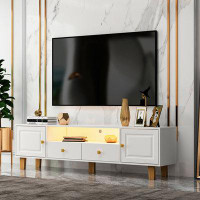 Wrought Studio TV Stand,TV Cabinet,Entertainment Center,TV Console,Media Console,Plastic Door Panel,With LED Remote Cont