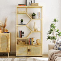 Bay Isle Home™ Obryan Display Bookcase Bookshelf with Shelves and Cabinet