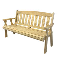 Amish Casual Heavy Duty 800 Lb Mission Treated Garden Bench, 4ft
