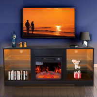 Bagnickels Fireplace TV Stand With 18 Inch Electric Fireplace Heater