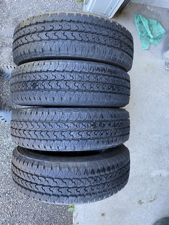 245/75/17 ALL TERRAIN FIRESTONE (LOAD RANGE E) SET OF 4 $600.00 TAG#Q1891 (NPVG2219JT2) MIDLAND ONT. in Tires & Rims in Ontario