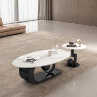 LORENZO Italian minimalist light luxury coffee table set (1 coffee table and 1 small table)