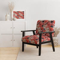 Design Art Coral Twilight Iv Tropical Pattern - Upholstered Tropical Arm Chair