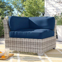 Beachcrest Home Bannister Corner Patio Chair with Cushions