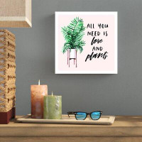 Bay Isle Home™ All You Need Is Love And Plants Print On Canvas