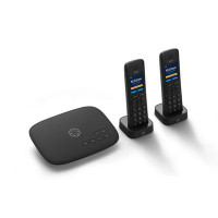 Ooma Telo Home Phone System with 2 HD3 Cordless Handsets