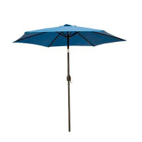 Arlmont & Co. 9FT 6 Ribs Patio Umbrella Sun Shade Outdoor Beach Garden Market W/ Crank Tilt, Red