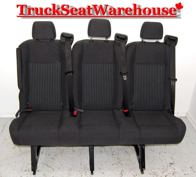 Ford Transit Passenger Van 2018 Removable 55 in. Black Cloth Triple Bench Seat Universal Fit Cargo Camper Work VANLIFE in Other Parts & Accessories