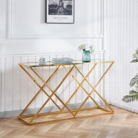 Mercer41 Stainless Steel Console Table