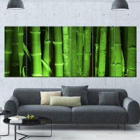 Made in Canada - Design Art 'Green Bamboo Forest'  6 Piece Photographic Print Set on Canvas
