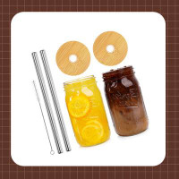 Eternal Night Wide Mouth Boba Cup Reusable Drinking Glasses Tumbler Smoothie Water Bottles For Iced Coffee Margaritas Ic