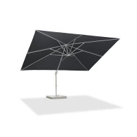 Arlmont & Co. Arlmont & Co. Outdoor Pole 120'' x 156'' Square Offset Cantilever Umbrella With White Base