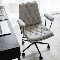 WONERD 33.07" Solid Colour Solid back Office chair