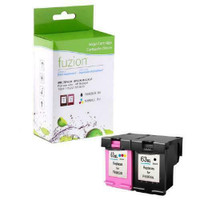 fuzion™ Premium Remanufactured Inkjet Cartridge for Printers Using the HP #63XL Black/Tri-Color Remanufactured Inkjet Ca