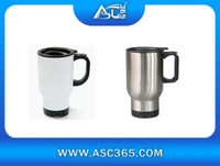 1PC 14oz Stainless Steel Mug Full White Silver Sublimation Mug Heat Press Transfer #001411/001412