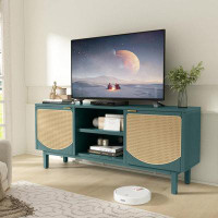 Latitude Run® 58”Rattan TV Stand,Entertainment Centre with Storage, Television Stands, Media Console