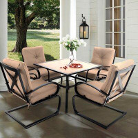 Lark Manor Milnor Square 4 - Person Dining Set with Cushions