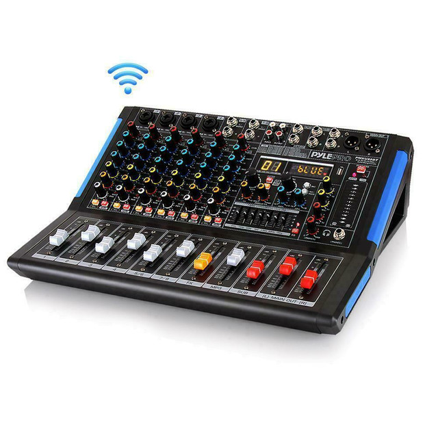 PYLE PMXU88BT 8-Ch. Bluetooth Studio Mixer - DJ Controller Audio Mixing in Pro Audio & Recording Equipment