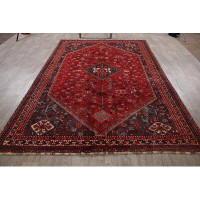 World Menagerie One-of-a-Kind Stettler Hand-Knotted Shiraz Red 6'7" x 9'10" Wool Area Rug