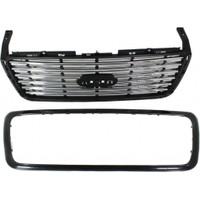 Grille Ford F150 2006-2008 (Lariat-Ltd) Ptd Center With Chrome Front Harley Davidson Edition , FO1200517