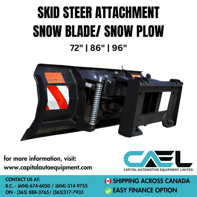 In Stock Now: Brand New Skid Steer Snow Plow/Dozer Blade (72/86/96) in Other - Image 2